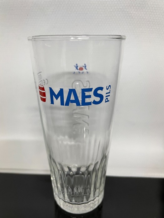 Maes Pils ribbel bierglas N2 25cl M1721 Glazen Drinken